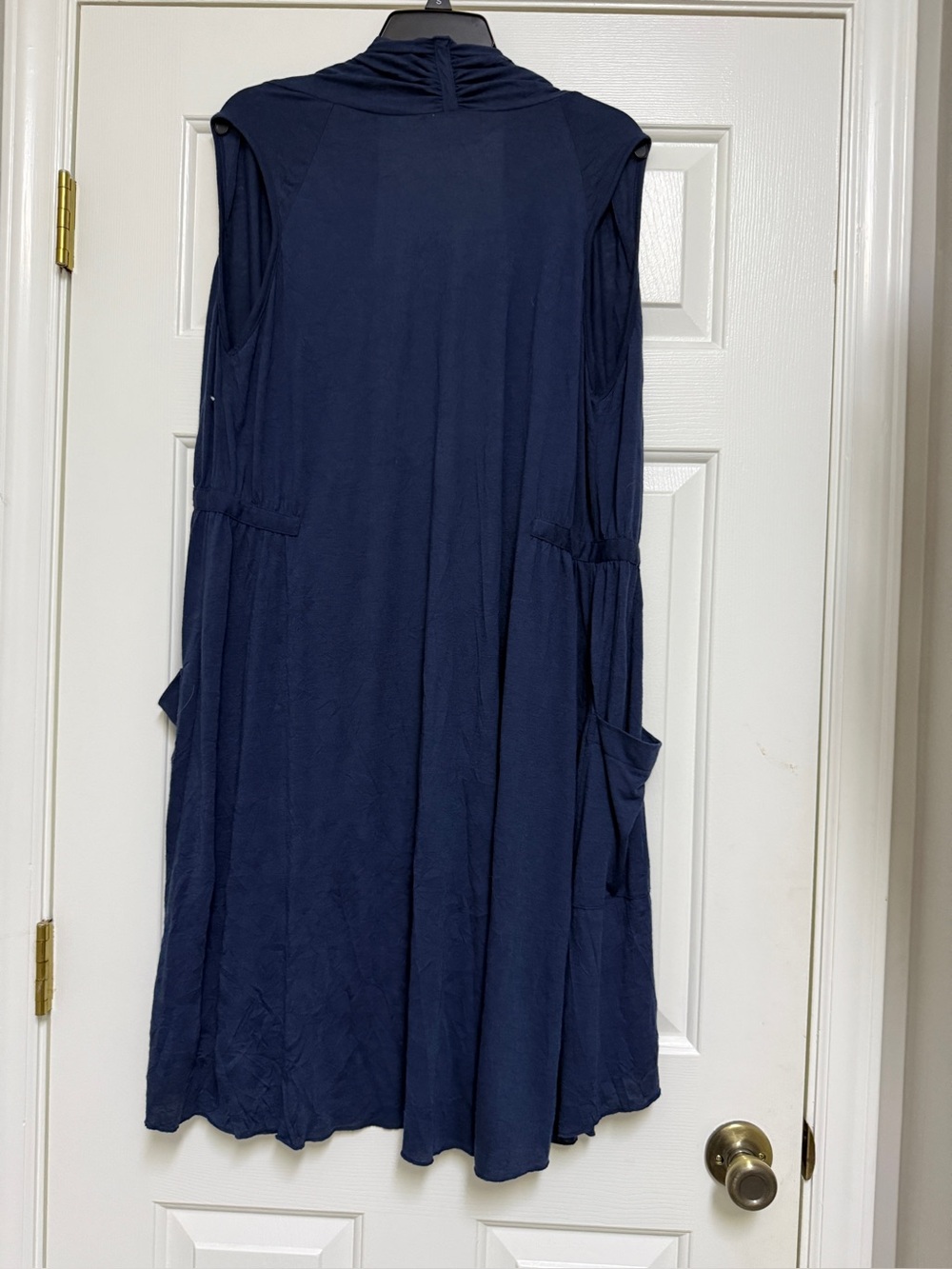 Apt. 9 Navy Dress With Sleeveless Open-Front Layering Duster View 5